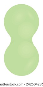 Green gym ball. vector illustration