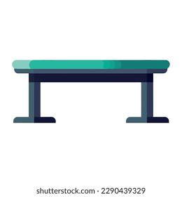 green gym bench equipment icon