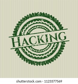 Green Hacking with rubber seal texture
