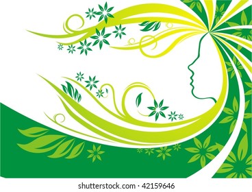 green hair