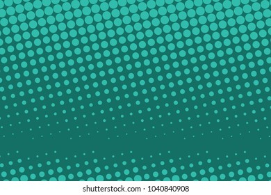 Green halftone background. Digital gradient. Dotted pattern with circles, dots, point large scale. Design element for web banners, posters, cards, wallpapers, sites, panels. Vector illustration