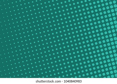 Green halftone background. Digital gradient. Dotted pattern with circles, dots, point large scale. Design element for web banners, posters, cards, wallpapers, sites, panels. Vector illustration