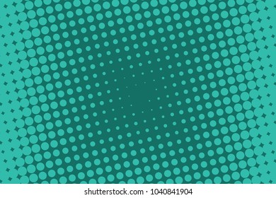 Green halftone background. Digital gradient. Dotted pattern with circles, dots, point large scale. Design element for web banners, posters, cards, wallpapers, sites, panels. Vector illustration