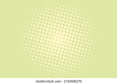 Green halftone background. Digital gradient. Abstract backdrop with circles, point, dots. Dotted pattern. Futuristic panel Vector illustration