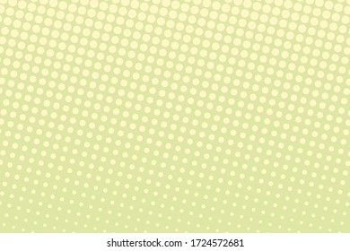 Green halftone background. Digital gradient. Abstract backdrop with circles, point, dots. Dotted pattern. Futuristic panel Vector illustration