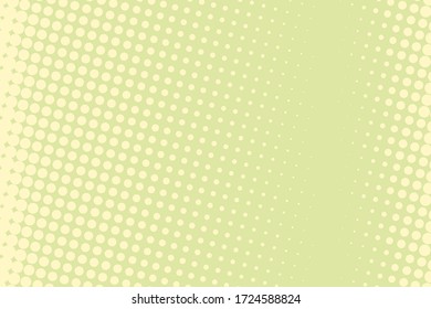 Green halftone background. Digital gradient. Abstract backdrop with circles, point, dots. Dotted pattern. Futuristic panel Vector illustration