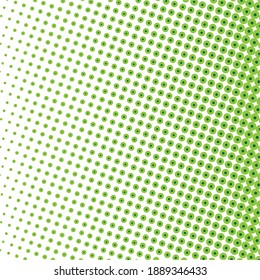 Fondo de medio tono verde. Punto de polka verde. Patrones de semitono. Moderno y limpio fondo de semitono, fondo, textura, patrón o superposición. Ilustración vectorial.
