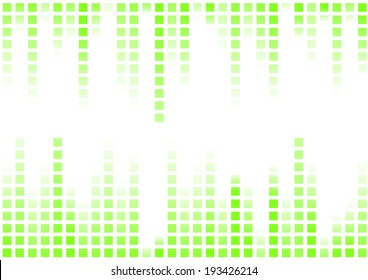 green halftone background with squares. vector illustration