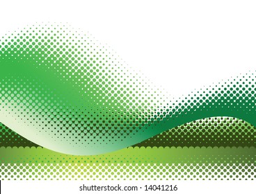 Grüner Halbton-Hintergrund. Vektorgrafik mit Platz für Text oder Logo