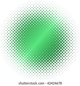 Green halftone circle blur