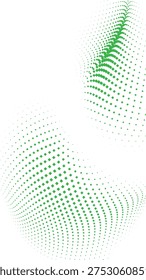 Green Halftone Diamond Wave Abstract Vector Background for Eco Branding Graphics, Corporate Presentations, Website Headers and Modern Digital Marketing Design