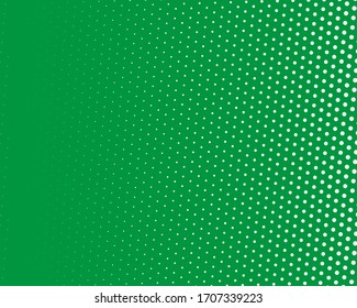 El semitono verde tiene un fondo salpicado. Estilo pop artístico.Patrón con pequeños círculos, puntos, elemento de diseño para banners web, carteles, tarjetas, fondos de pantalla, sitios web. Ilustración del vector