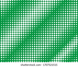 El semitono verde tiene un fondo salpicado. Estilo pop artístico.Patrón con pequeños círculos, puntos, elemento de diseño para banners web, carteles, tarjetas, fondos de pantalla, sitios web. Ilustración del vector
