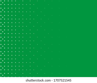 Green Halftone dotted background. Pop art style. Pattern with small circles, dots, design element for web banners, posters, cards, wallpapers, backdrops, sites. Vector illustration