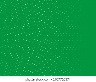 Green Halftone dotted background. Pop art style. Pattern with small circles, dots, design element for web banners, posters, cards, wallpapers, backdrops, sites. Vector illustration