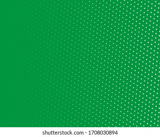 El semitono verde tiene un fondo salpicado. Estilo pop artístico.Patrón con pequeños círculos, puntos, elemento de diseño para banners web, carteles, tarjetas, fondos de pantalla, sitios web. Ilustración del vector