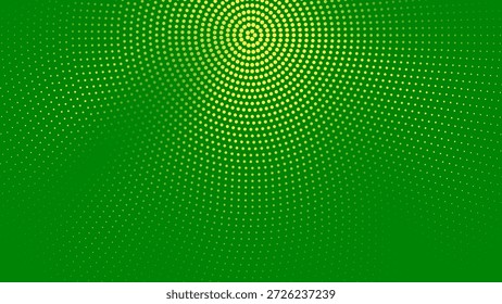 Fondo de marco punteado de semitono verde con diseño de espacio de copia central