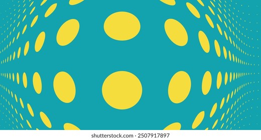 Green halftone gradient pattern dots texture with tech digital background. Pop art comic dots