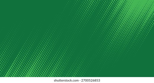 green halftone on background. Vector dotted sparkles or halftone shine pattern texture Pop Art Style Background.