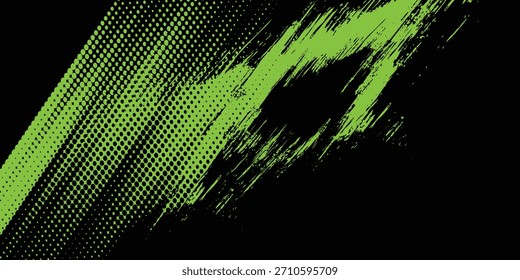 grüner Halbton auf Hintergrund. Vektor gepunktete funkelt oder Halbton Glanz Muster Textur Pop Art Style Hintergrund. Vektorgrafik