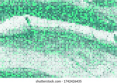 Green Halftone Overlay. Nature Dots Wallpaper. Organic Gradient Simple. Natural Grunge Background. Comic Background. Vector Rough. Organic Circle Ink. Vintage Element.