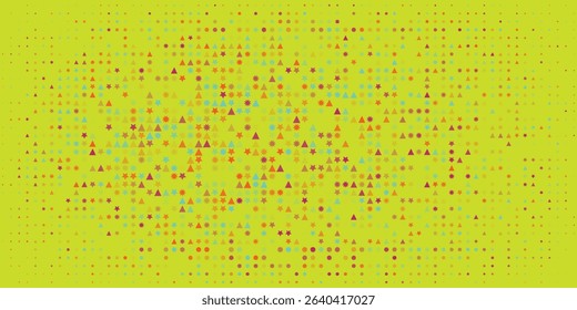green halftone pattern on white background. geometric and star for vector eps 10