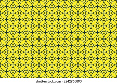 Green halftone pattern on yellow background. Linear halftone backdrop. Isolated vector illustration on yellow background. Vector illustration. Bauhaus minimalistic grunge texture.