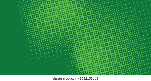 green halftone pattern. Retro comic gradient background. Bright orange pixelated dotted texture overlay. Cartoon pop art faded gradient pattern