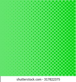 green halftone pop art background rounds vector