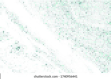 Green Halftone Rough. Natural Dots Ink. Organic Gradient Gradation. Nature Grunge Dirty. Comic Pop. Vector Monochrome. Green Circle Simple. Vintage Banner.