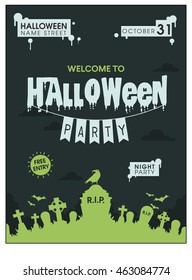 green halloween poster