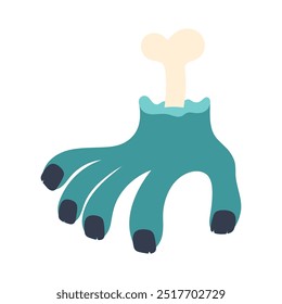 green halloween zombie hand illustration isolated