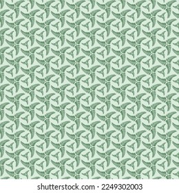 Green Han Drawn Branch Seamless Pattern Design