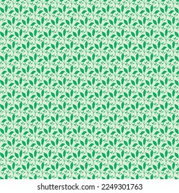 
Green Han Drawn Leaves Seamless Pattern Design