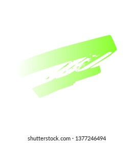 Green hand draw  brush stroke. Decorative colored frame. Grunge banner, substrate.