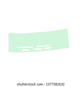 Green hand draw  brush stroke. Decorative pastel colored frame on a white isolated background. Grunge banner, substrate.