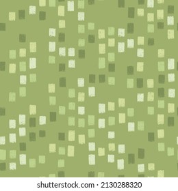 Green hand drawn seamless texture design for backgrounds, fabrics and wrapping paper, vector illustration