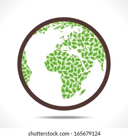 green hand earth world  map vector