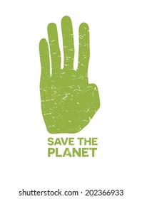 green hand, ecology concept