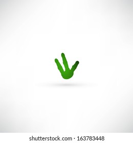 green hand icon