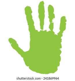 Green Hand print.