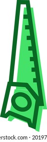 Visera de mano verde, ilustración, vector sobre un fondo blanco.
