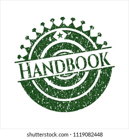 Green Handbook distress rubber grunge seal