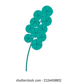 Ilustración de vectores de plantas de selva dibujadas a mano verde