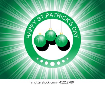 green hanging balls with rays background 17 march