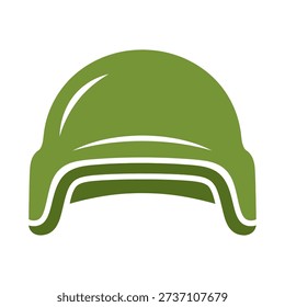 A green hard hat icon symbolizing safety and protection in workplaces