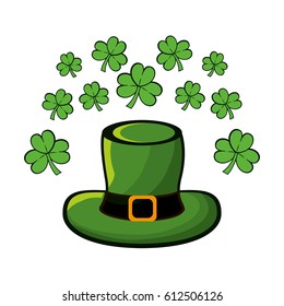 green hat accessory st patrick with clovers