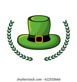 green hat accessory st patrick with branches
