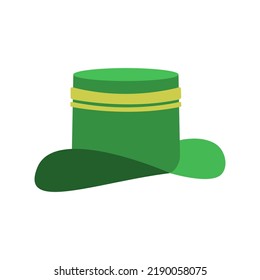 green hat illustration on isolated background