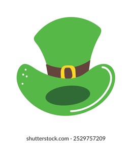 Green hat illustration on transparent background. For saint patrick's day holiday.